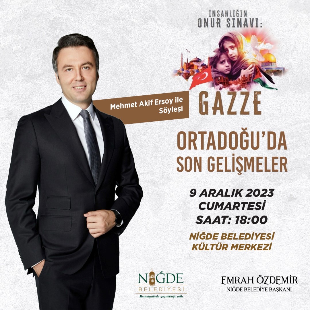 Niğde’de “İnsanlığın Kanayan Yarası, Onur Sınavı- Gazze” Konulu Söyleşi 
